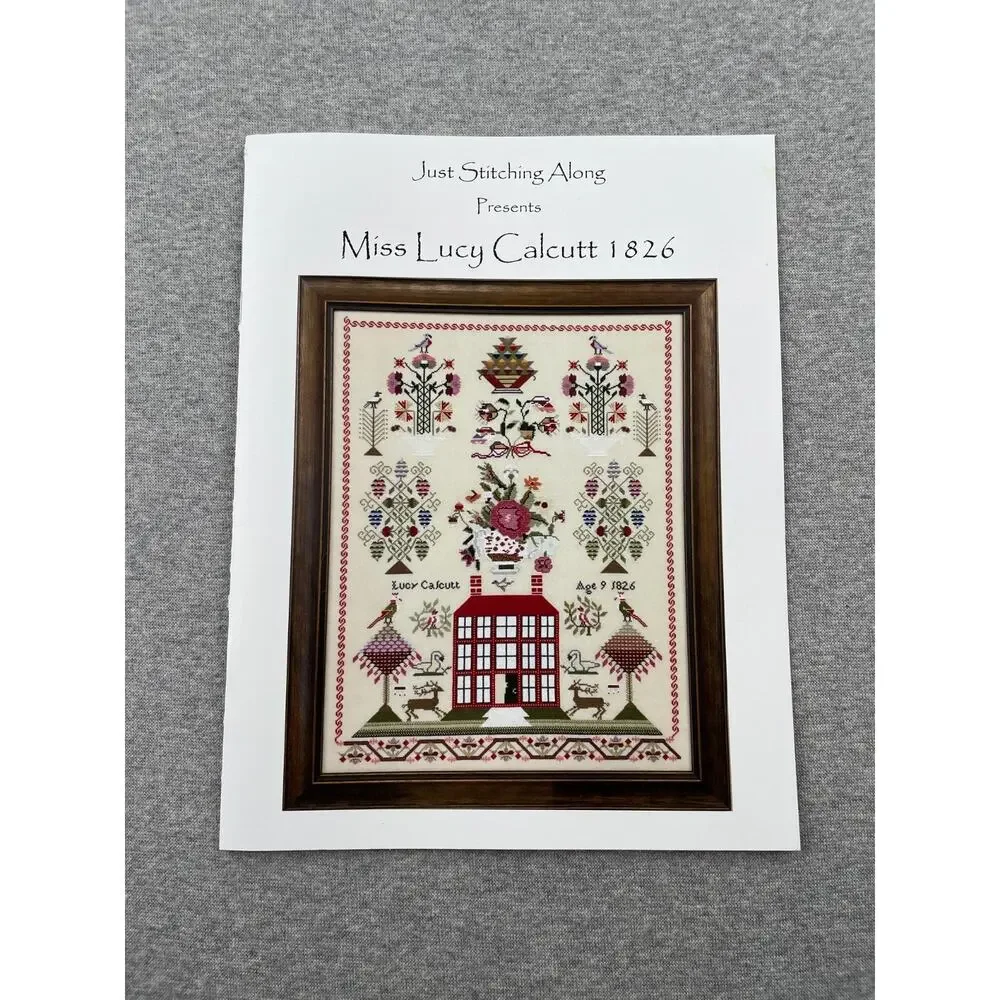 Lot of 2 Miss Lucy Calcutt 1825 / 1826 Cross Stitch Charts Just Stitching Along